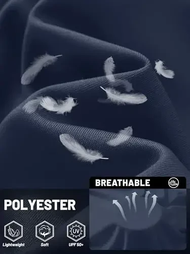 TACVASEN Мужская рубашка от солнца UPF 50+ с длинными рукавами, защита от ультрафиолета, легкая быстросохнущая футболка для плавания от солнца для рыбалки - 4