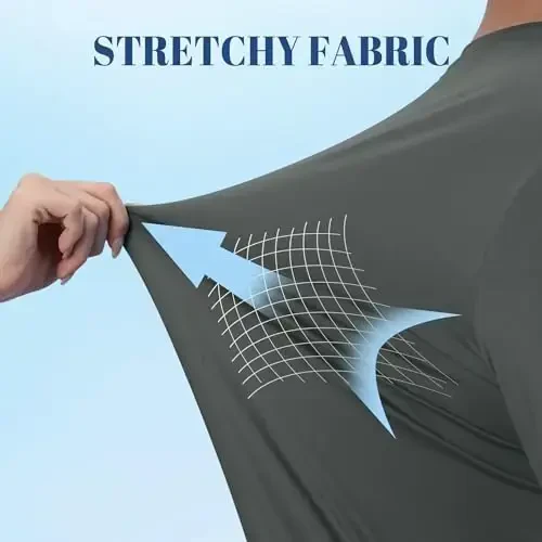 TACVASEN Мужская Солнцезащитная Футболка UPF 50+ Длинный Рукав UV Защита Легкая Rash Guard Футболка для Плавания Быстросохнущая Футболка для Рыбалки - 5