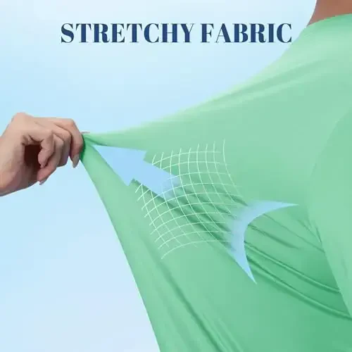 TACVASEN Мужская Солнцезащитная Рубашка UPF 50+ Длинный Рукав Защита от Ультрафиолета Легкая Рашгард Пляжная Рубашка Быстросохнущая Футболка для Рыбалки - 5