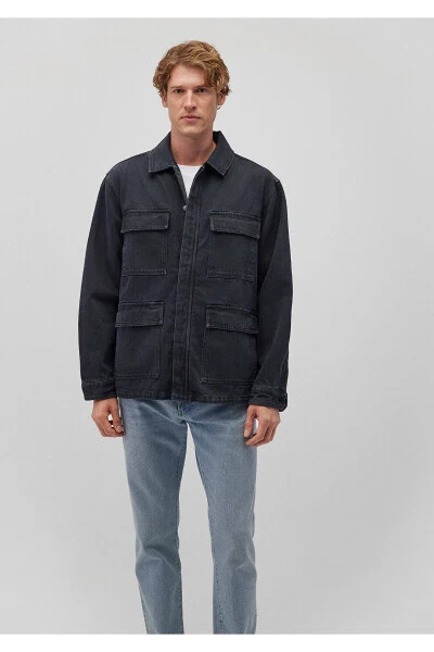 Tafsilotli kulrang ko'ylagi, bo'sh kesilgan - 0110510-70088 - MAVI (1)