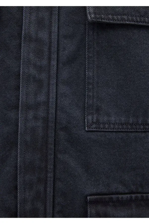 Tafsilotli kulrang ko'ylagi, bo'sh kesilgan - 0110510-70088 - 7