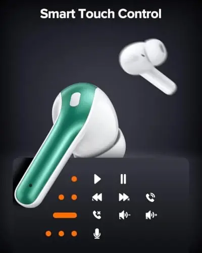 TAGRY Bluetooth Headphones True Wireless Earbuds 60H Playback LED Power Display Earphones with Wireless Charging Case IPX5 Waterproof in-Ear Ear buds with Mic for TV Smart Phone Laptop Computer Sports - 5