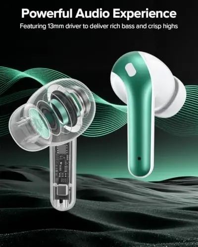 TAGRY Bluetooth naushniklari True Wireless Earbuds 60H Playback LED Quvvat Displeyli Naushniklar Simsiz Zaryadlash Qutisi bilan IPX5 Suvga chidamli Quloq ichidagi Naushniklar TV Smartfon Noutbuk Kompyuter Sport uchun Mikrofon bilan - 3