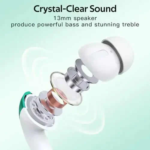 TAGRY Bluetooth naushniklari True Wireless Earbuds 60H Playback LED Quvvat Displeyli Naushniklar Simsiz Zaryadlash Qutisi bilan IPX5 Suvga chidamli Quloq ichidagi Naushniklar TV Smartfon Noutbuk Kompyuter Sport uchun Mikrofon bilan - 6