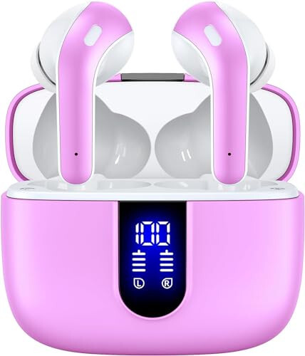 TAGRY Bluetooth Quloqchinlari Haqiqi Simsiz Quloqchinlar 60 soat Davom etadigan O'yin LED Quvvat Displeyli Quloqchinlar Simsiz Zaryadlovchi Qutisi bilan IPX5 Su o'tkazmaydigan Quloq ichiga Quloqchinlar Mikrofonli TV Smartfon Noutbuk Kompyuter Sport - TAGRY
