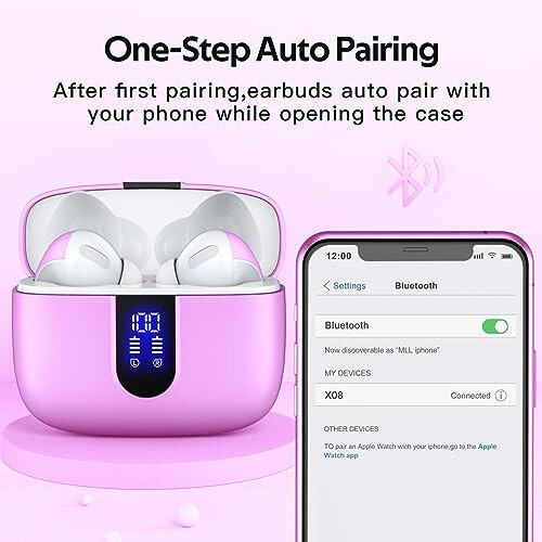 TAGRY Bluetooth Quloqchinlari Haqiqi Simsiz Quloqchinlar 60 soat Davom etadigan O'yin LED Quvvat Displeyli Quloqchinlar Simsiz Zaryadlovchi Qutisi bilan IPX5 Su o'tkazmaydigan Quloq ichiga Quloqchinlar Mikrofonli TV Smartfon Noutbuk Kompyuter Sport - 5