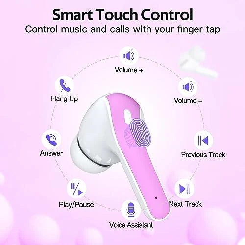 TAGRY Bluetooth Quloqchinlari Haqiqi Simsiz Quloqchinlar 60 soat Davom etadigan O'yin LED Quvvat Displeyli Quloqchinlar Simsiz Zaryadlovchi Qutisi bilan IPX5 Su o'tkazmaydigan Quloq ichiga Quloqchinlar Mikrofonli TV Smartfon Noutbuk Kompyuter Sport - 4