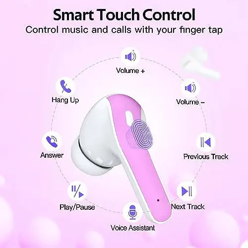 TAGRY Bluetooth Quloqchinlari Haqiqi Simsiz Quloqchinlar 60 soat Davom etadigan O'yin LED Quvvat Displeyli Quloqchinlar Simsiz Zaryadlovchi Qutisi bilan IPX5 Su o'tkazmaydigan Quloq ichiga Quloqchinlar Mikrofonli TV Smartfon Noutbuk Kompyuter Sport - 4