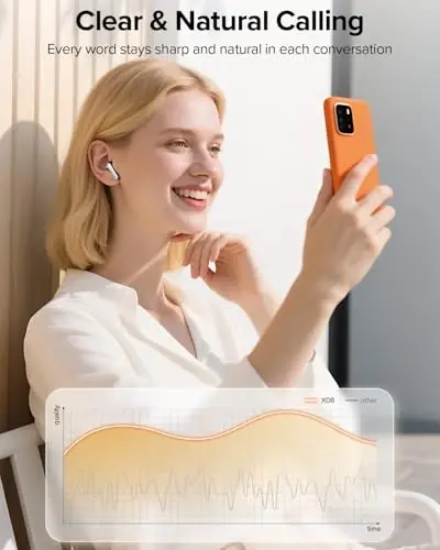 TAGRY Bluetooth Quloqchinlari Haqiqi Simsiz Quloqchinlar 60 soat O'ynash LED Quvvat Displeyli Quloqchinlar Simsiz Zaryadlash Qutisi bilan IPX5 Su O'tkazmaydigan Quloq ichidagi Quloqchinlar Mikrofonli TV Smartfon Noutbuk Kompyuter Sport uchun - 4