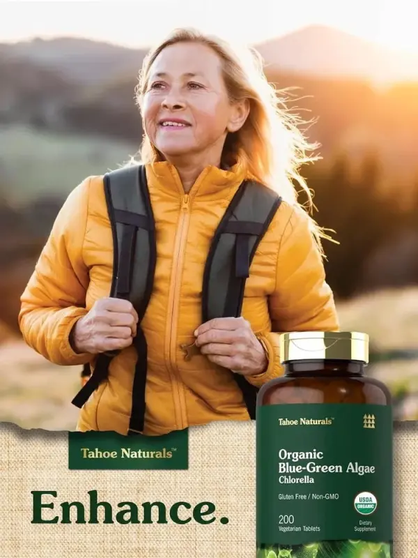 Tahoe Naturals by Carlyle | Chlorella Blue Green Algae 250mg | 200 Tablets | Vegetarian, Non-GMO, Gluten Free Supplement - 7