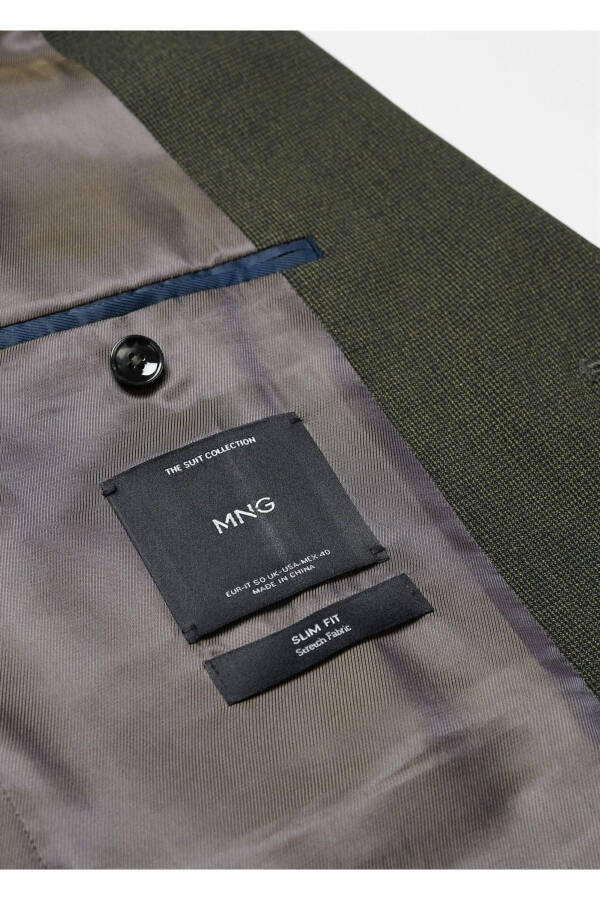 Tailored Blazer in Stretch Fabric with Pinstripe - 6