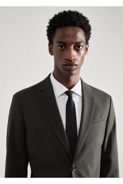 Tailored Blazer in Stretch Fabric with Pinstripe - 7