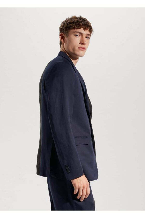 Tailored Linen Suit Blazer - 5