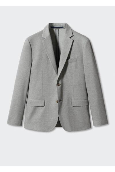 Tailored mini textured blazer jacket - 3