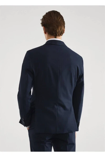 Tailored Stretch-Fabric Blazer With Motif - 4