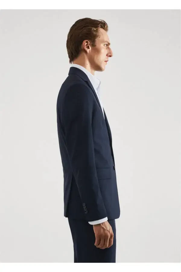 Tailored Stretch-Fabric Blazer With Motif - 8