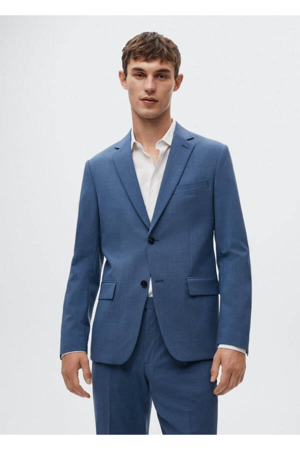 Tailored Wool Blazer Jacket - 1