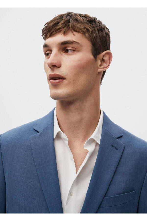 Tailored Wool Blazer Jacket - 7