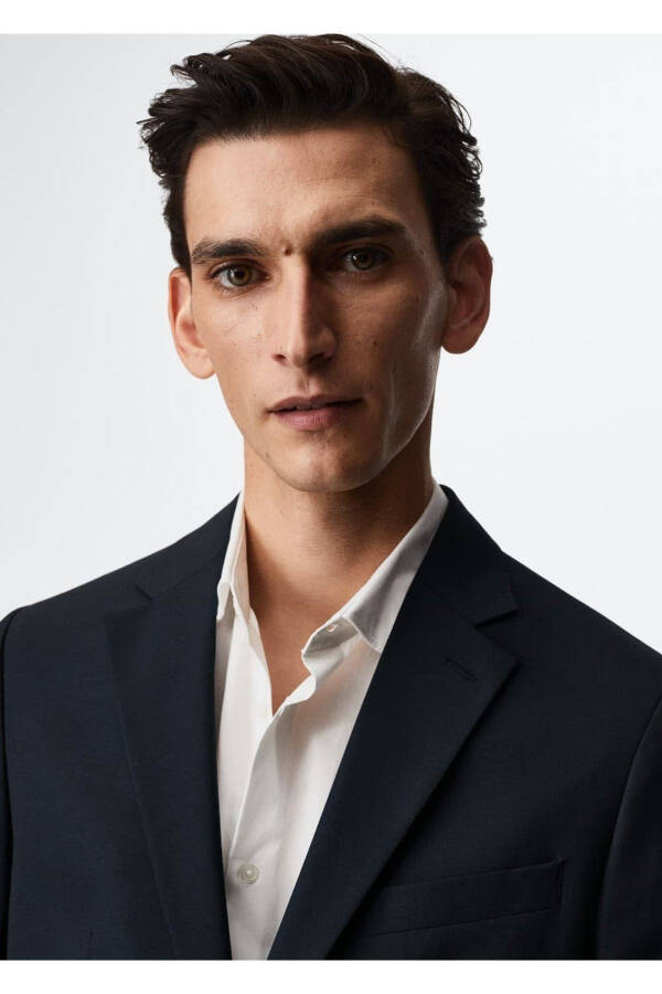 Tailored Wool Blazer Jacket - 8