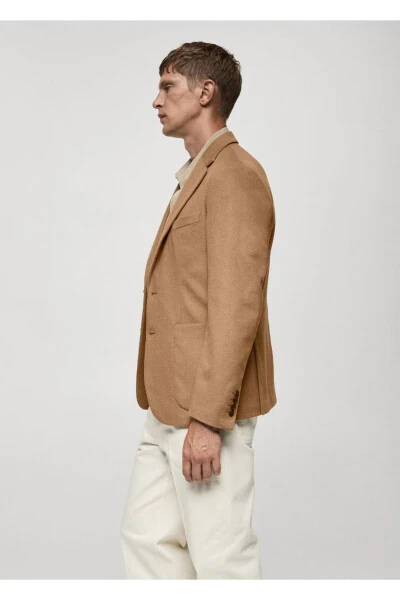 Tailored Wool Blazer Jacket - 6