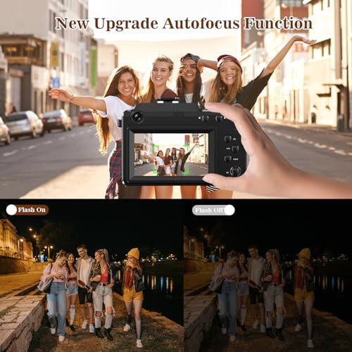 Takomillashtirilgan 4K Raqamli Kamera, lovpo 48MP WiFi Vlog Kamerasi Fotografiya uchun Charm Qopqoq bilan 18X Zoom Avtofokus Nuqtasi va YouTube uchun Tasvirga Olish Kamerasi Ikkita Kamera, 3” HD Ekran, 32G Karta, 2 Batareya - 3