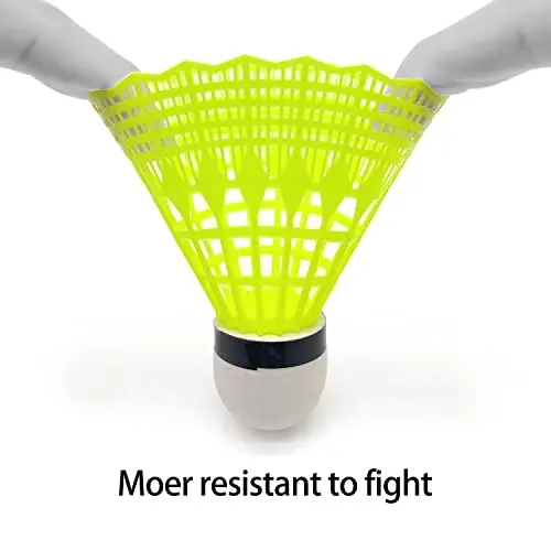 TaktZeit Badminton Birdies 12-Pack Nylon Badminton Shuttlecocks Badminton havaskorlari mashg'ulotlari va hovli oilaviy o'yini uchun birdies - 4
