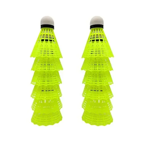 TaktZeit Badminton Birdies 12-Pack Nylon Badminton Shuttlecocks Badminton havaskorlari mashg'ulotlari va hovli oilaviy o'yini uchun birdies 