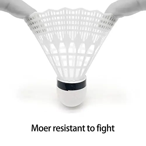 TaktZeit Badminton To'plari 12-ta'rikli To'plam Naylon Badminton Xizmat To'pi Badminton Havaskorlar uchun Mashg'ulot va Hoвли Oila O'yini uchun - 4