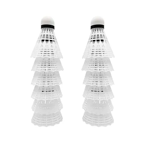 TaktZeit Badminton Birdies 12-Pack Nylon Badminton Shuttlecocks Birdies for Badminton Amateur Training and Backyard Family Game 