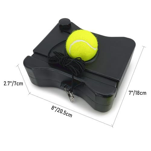 TaktZeit Tennis Trainer Rebound Baseboard Self Training Equipment Rebounder with 2 String Tennis Balls - 3