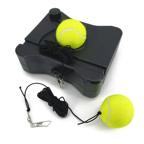 TaktZeit Tennis Trainer Rebound Baseboard Self Tennis Training Equipment Tennis Practice Rebounder with 2 String Tennis Balls - 1