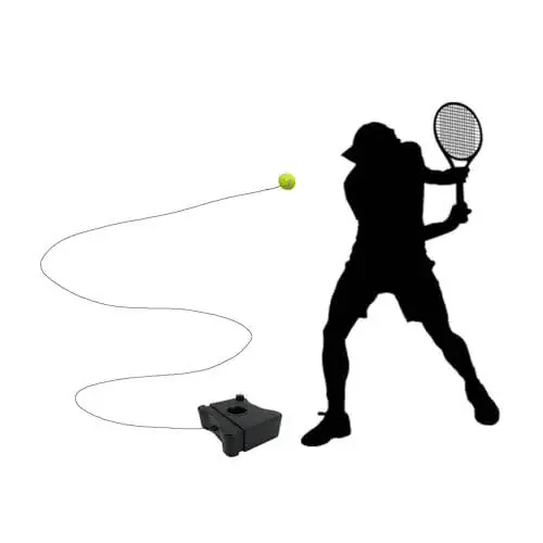 TaktZeit Tennis Trainer Rebound Baseboard Self Tennis Training Equipment Tennis Practice Rebounder with 2 String Tennis Balls - 6