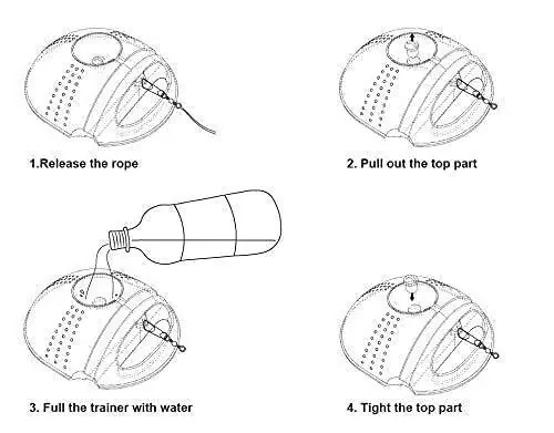 TaktZeit Тренажер для тенниса с отскоком и основанием Самостоятельное теннисное тренировочное оборудование Тренажер для отработки теннисных ударов с 2 мячами на веревке - 5