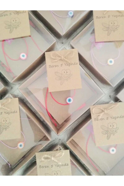 Talaba Uchun Sovg'a Tug'ilgan Kun Bolalar Bog'chasi Tadbiri Nazar Boncuk Bilezik Aralash Rang 10 Dona - 13