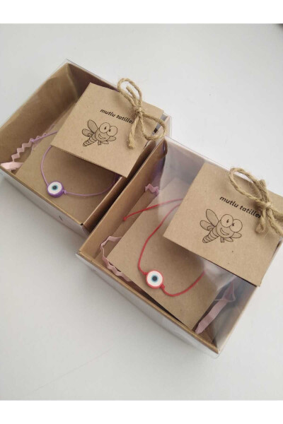 Talaba Uchun Sovg'a Tug'ilgan Kun Bolalar Bog'chasi Tadbiri Nazar Boncuk Bilezik Aralash Rang 10 Dona - 17