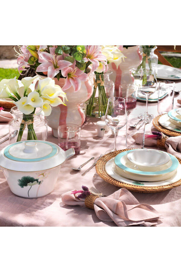 Talisman Belle Dinner Set 60 Pieces - Aqua Green - 3