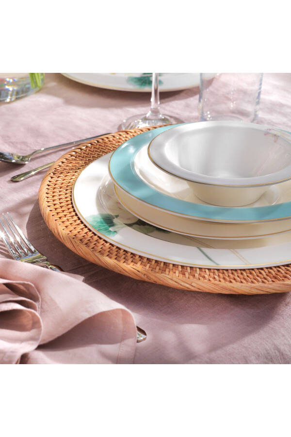 Talisman Belle Dinner Set 60 Pieces - Aqua Green - 6