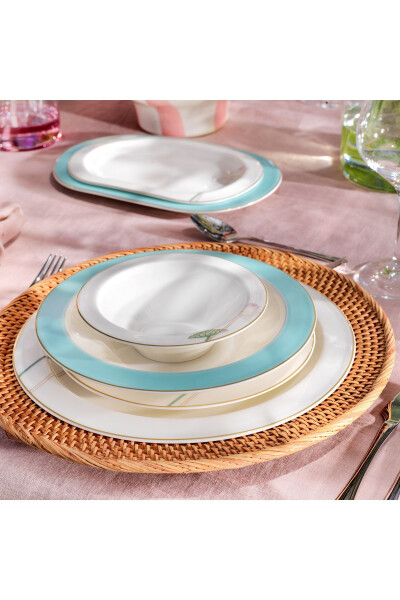 Talisman Belle Dinner Set 60 Pieces - Aqua Green - 8