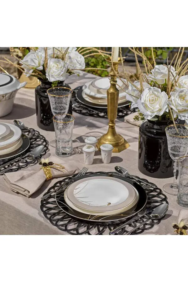 Talisman Dinner Set 60 Pieces Black - 5