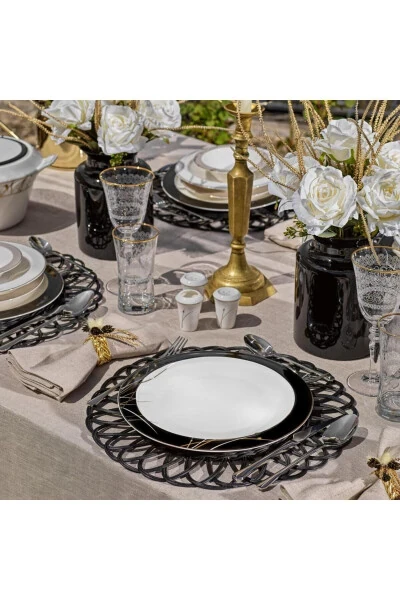 Talisman Dinner Set 60 Pieces Black - 6