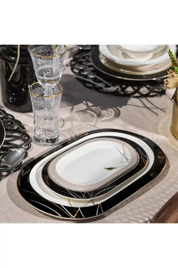 Talisman Dinner Set 60 Pieces Black - 7