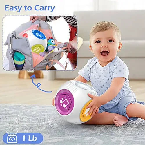 Talkfun Bilingual Cube Learning Toy for 1+ Year Old Boy Girl Gift, Musical Developmental Baby Toy 12-18 Month, Educational Toy for Toddler Age 1-2, First Christmas 1st Birthday Gifts for One Year Old - 5