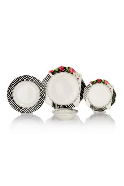 Talya Ovqat To'plam 24 Dona - Qora - SCHAFER