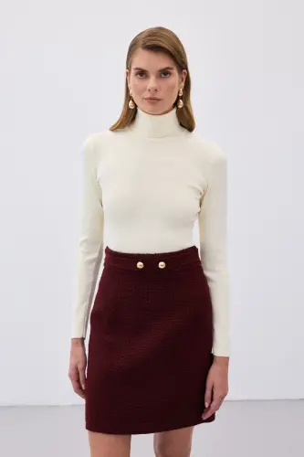 Tam Balıkçı Triko - Ekru-EKRU - 3