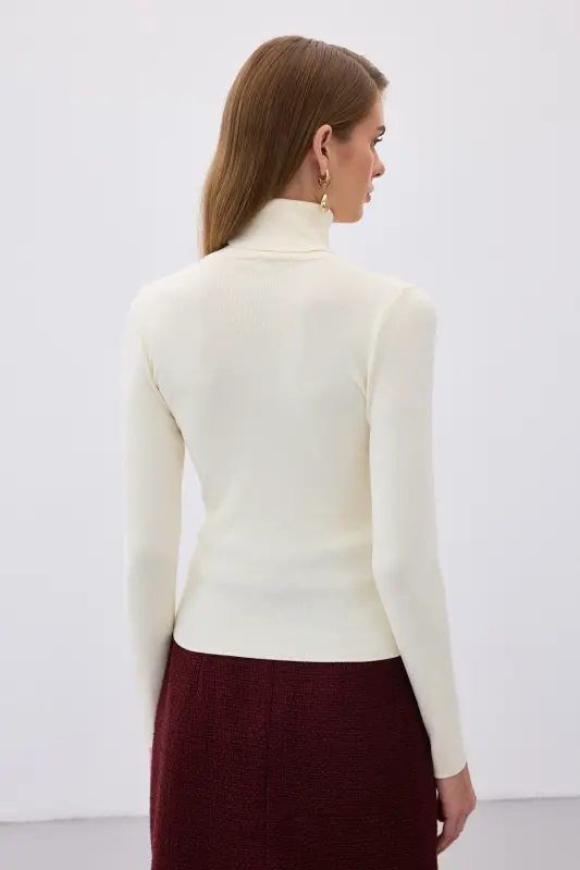 Tam Balıkçı Triko - Ekru-EKRU - 7