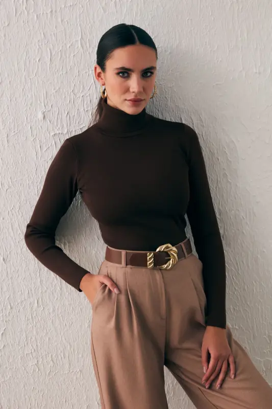 Tam Balıkçı Triko - Kahve - KAHVE - 4
