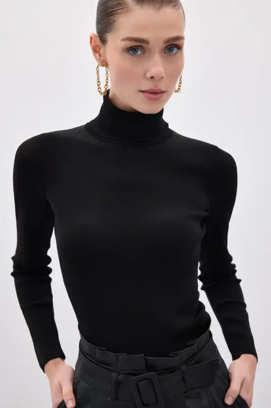 Tam Balıkçı Triko - Siyah-SİYAH - 3