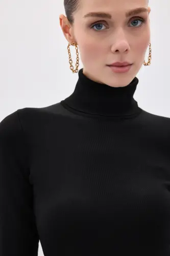 Tam Balıkçı Triko - Siyah-SİYAH - 4