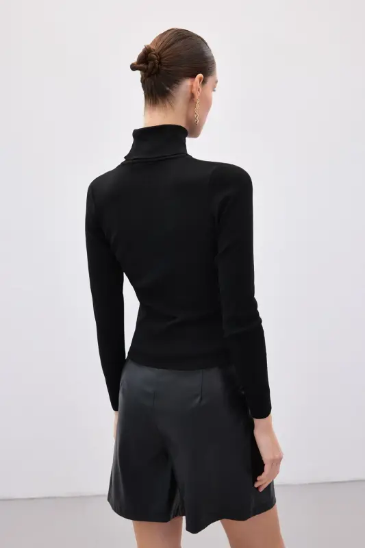 Tam Balıkçı Triko - Siyah-SİYAH - 5