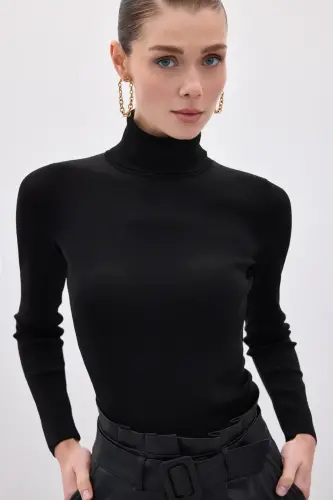 Tam Balıkçı Triko - Siyah-SİYAH - 3